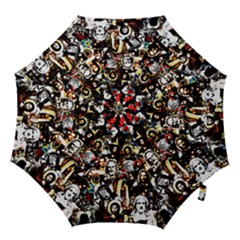 Jesus Christ Modern Halftone Pattern Hook Handle Umbrella (medium) by snek