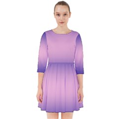 Navy Blue To Cotton Candy Pink Bilinear Gradient Smock Dress by GradientsOmbre