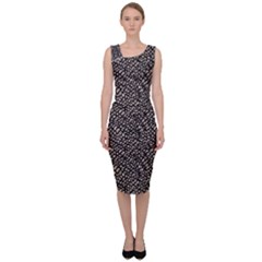 Brown Snake Pattern Sleeveless Pencil Dress by DinkovaArt