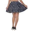 Brown Giraffe Pattern Velvet Skater Skirt View2