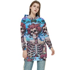 Grateful Dead Hippie Peace Roses Rock Music Legend Women s Long Oversized Pullover Hoodie by Tsamara