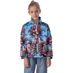 Grateful Dead Hippie Peace Roses Rock Music Legend Kids  Half Zip Hoodie by Tsamara