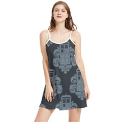 Dr Who Tardis Pattern Summer Frill Dress by Tsamara