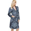 Dr Who Tardis Pattern Long Sleeve Velvet Robe View3