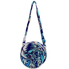 Trippy Dippy Bears Blue Dancing Greatful Dead Skull Steal Your Face Crossbody Circle Bag by Salmanaz77