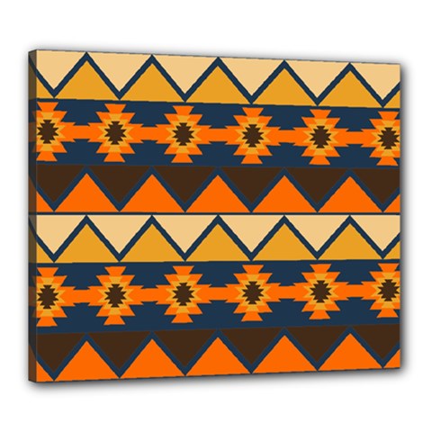 Aztec Mexico Inca Mayan Design Canvas 24  X 20  (stretched) by Tsamara