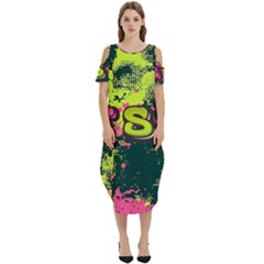 Neon Jesus 8375771 Cold Shoulder Loose Fit Dress With Pockets by Jabberwonkers