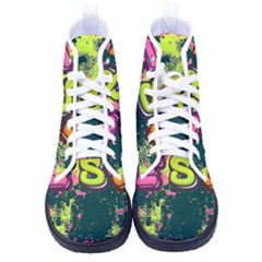 Neon Jesus 8375771 Women s High-top Canvas Sneakers by Jabberwonkers