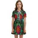 Mid Century Retro Floral 1970s 1960s Pattern 72 Kids  Sweet Collar Dress View1