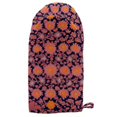 Mid Century Retro Floral 1970s 1960s Pattern 74 Microwave Oven Glove by violetheavensky