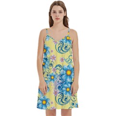 Flowers Bloom Blossom Petals Plant Mini Camis Dress With Pockets by Posterlux