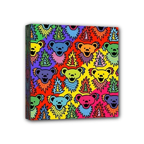 Grateful Dead Jam Bears Mini Canvas 4  X 4  (stretched) by Tsamara