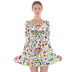 Owenjones Chinese 02 Bright-001 Long Sleeve Skater Dress by Pixelchicken