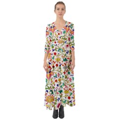 Owenjones Chinese 02 Bright-001 Button Up Boho Maxi Dress by Pixelchicken
