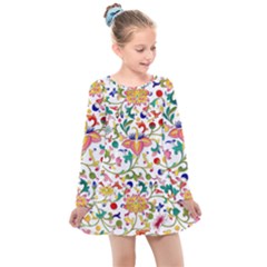 Owenjones Chinese 02 Bright-001 Kids  Long Sleeve Dress by Pixelchicken