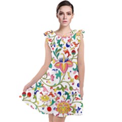 Owenjones Chinese 02 Bright-001 Tie Up Tunic Dress by Pixelchicken