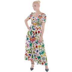 Owenjones Chinese 02 Bright-001 Button Up Short Sleeve Maxi Dress by Pixelchicken