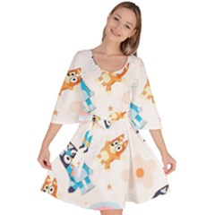 Bluey Velour Kimono Dress by avitendut