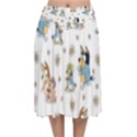 Bluey, Bluey merch, Bluey pattern, Bluey Bluey, bingo, Bluey design, bluey dog Velvet Flared Midi Skirt View1