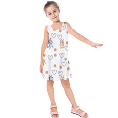 Bluey, Bluey Merch, Bluey Pattern, Bluey Bluey, Bingo, Bluey Design, Bluey Dog Kids  Sleeveless Dress by avitendut