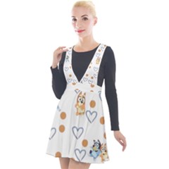 Bluey, Bluey Merch, Bluey Pattern, Bluey Bluey, Bingo, Bluey Design, Bluey Dog Plunge Pinafore Velour Dress by avitendut