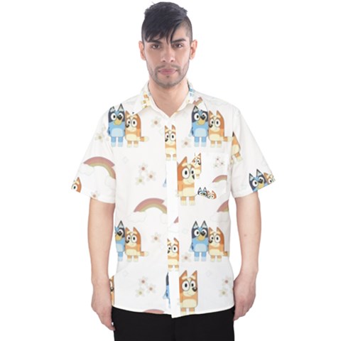 Bluey, Bluey Merch, Bluey Pattern, Bluey Bluey, Bingo, Bluey Design, Bluey Dog Men s Hawaii Shirt by avitendut