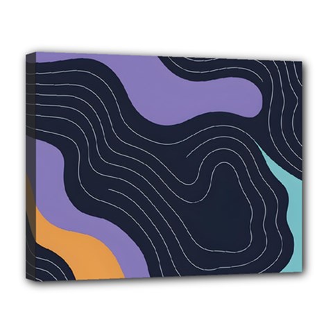 Abstract Topographic Canvas 14  X 11  (stretched) by Tsamara