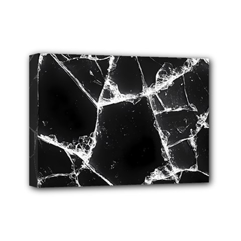 Dark Patch Art Crack Construction Mini Canvas 7  X 5  (stretched) by Tsamara