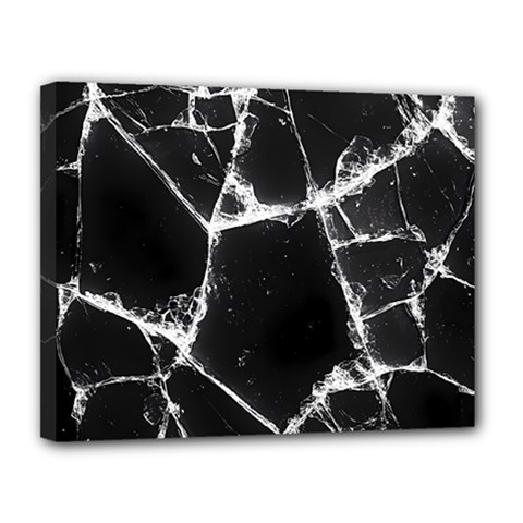 Dark Patch Art Crack Construction Canvas 14  X 11  (stretched) by Tsamara