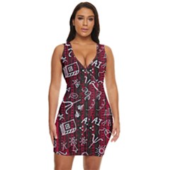 Abstract Pattern Background Draped Bodycon Dress by Tsamara