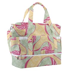 Abstract Pattern Design Scrapbooking Sports Shoulder Bag With Shoes Compartment by Paksenen