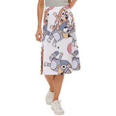 Bluey, Bluey Merch, Bluey Pattern, Bluey Bluey, Bingo, Bluey Design, Bluey Dog Midi Panel Skirt by avitendut