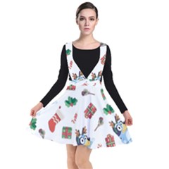 Bluey, Bluey Merch, Bluey Pattern, Bluey Bluey, Bingo, Bluey Design, Bluey Dog Plunge Pinafore Dress by avitendut
