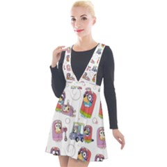 Bluey, Bluey Merch, Bluey Pattern, Bluey Bluey, Bingo, Bluey Design, Bluey Dog Plunge Pinafore Velour Dress by avitendut
