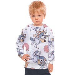 Bluey, Bluey Merch, Bluey Pattern, Bluey Bluey, Bingo, Bluey Design, Bluey Dog Kids  Hooded Pullover by avitendut