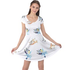 Bluey, Bluey Merch, Bluey Pattern, Bluey Bluey, Bingo, Bluey Design, Bluey Dog Cap Sleeve Dress by avitendut