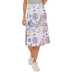 Bluey, Bluey Merch, Bluey Pattern, Bluey Bluey, Bingo, Bluey Design, Bluey Dog Midi Panel Skirt by avitendut