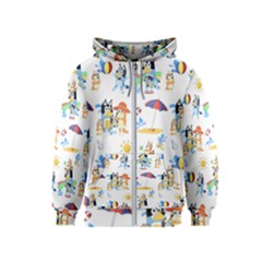 Bluey, Bluey Merch, Bluey Pattern, Bluey Bluey, Bingo, Bluey Design, Bluey Dog Kids  Zipper Hoodie by avitendut