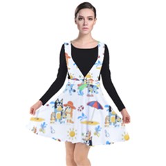 Bluey, Bluey Merch, Bluey Pattern, Bluey Bluey, Bingo, Bluey Design, Bluey Dog Plunge Pinafore Dress by avitendut