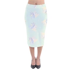 Bluey, Bluey Merch, Bluey Pattern, Bluey Bluey, Bingo, Bluey Design, Bluey Dog Velvet Midi Pencil Skirt by avitendut