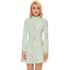 Bluey, Bluey Merch, Bluey Pattern, Bluey Bluey, Bingo, Bluey Design, Bluey Dog Long Sleeve Velour Longline Dress by avitendut