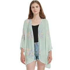 Bluey, Bluey Merch, Bluey Pattern, Bluey Bluey, Bingo, Bluey Design, Bluey Dog Open Front 3/4 Sleeve Batwing Chiffon Cardigan Kimono by avitendut
