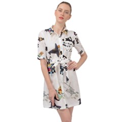 Bluey, Bluey Merch, Bluey Pattern, Bluey Bluey, Bingo, Bluey Design, Bluey Dog Belted Shirt Dress by avitendut
