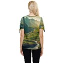 Mountains Trees Forest Bow Sleeve Button Up Top View4