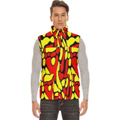 Rby 127 Men s High Neck Button Up Puffer Vest by ArtworkByPatrick