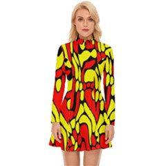 Rby 127 Long Sleeve Velour Longline Dress by ArtworkByPatrick