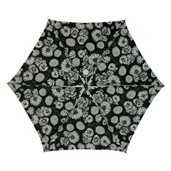 Mid Century Retro Floral 1970s 1960s Pattern 86 Automatic Folding Umbrella With Case (small) by violetheavensky