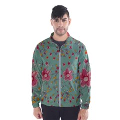 Mid Century Retro Floral 1970s 1960s Pattern 79 Men s Windbreaker by violetheavensky