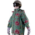 Mid Century Retro Floral 1970s 1960s Pattern 79 Women s Zip Ski and Snowboard Waterproof Breathable Jacket View2