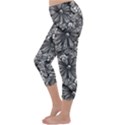 Mid Century Retro Floral 1970s 1960s Pattern 73 Capri Winter Leggings  View2